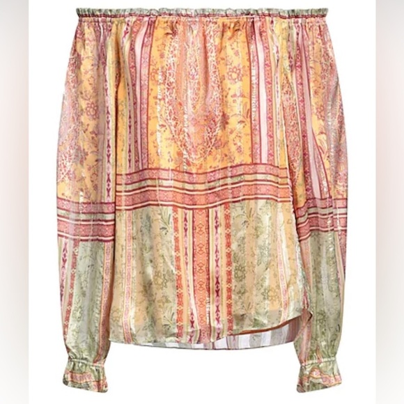 Hale Bob off the shoulder silk top - Picture 3 of 11